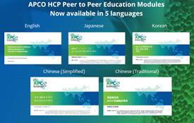 Mô-đun Giáo dục cho các nhà cung cấp chăm sóc sức khỏe của APCO hiện có sẵn bằng 5 ngôn ngữ, cho phép cung cấp dịch vụ thực hành chăm sóc loãng xương tốt nhất trên toàn Châu Á Thái Bình Dương